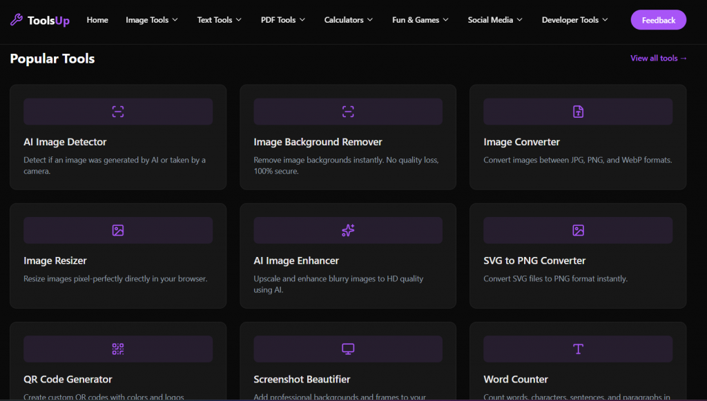 ToolsUp tool page