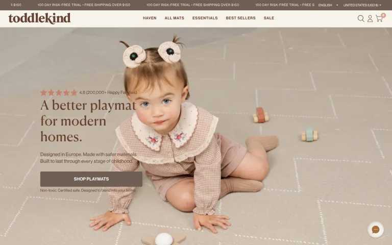 Toddlekind homepage hero